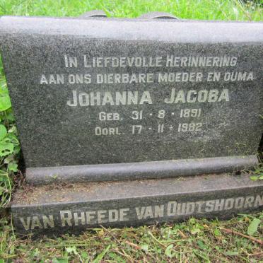 OUDTSHOORN Johanna Jacoba, van RHEEDE van 1891-1982
