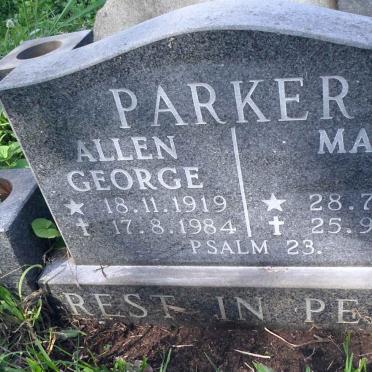 PARKER Allen George 1919-1984 &amp; May 1922-1991