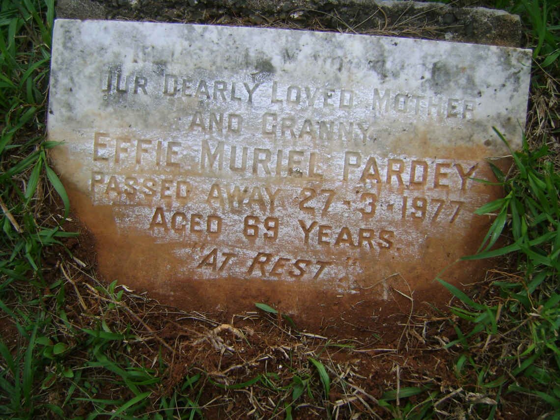 PARDEY Effie Muriel -1977