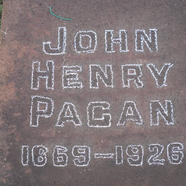 PAGAN John Henry 1869-1926