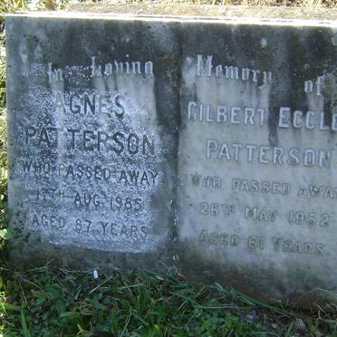 PATTERSON Gilbert Eccles -1952 &amp; Agnes -1985