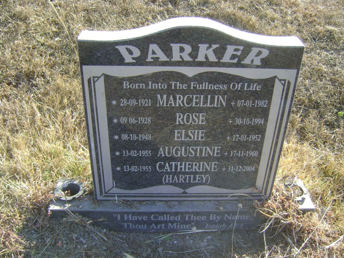 PARKER Marcellin 1921-1982 :: PARKER Rose 1928-1994 :: PARKER Elsie 1948-1952