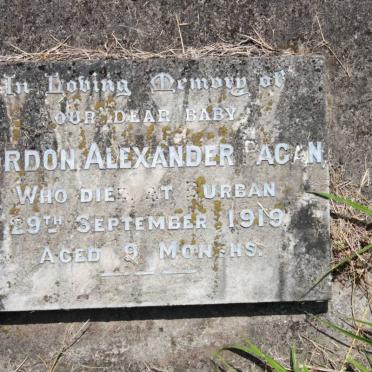 PAGAN Gordon Alexander -1919