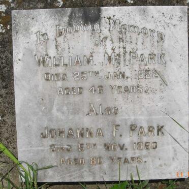 PARK William M. -1922 &amp; Johanna F. -1960