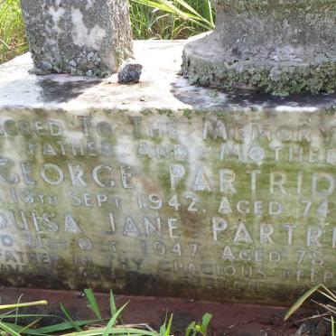 PARTRIDGE George -1942 &amp; Louisa Jane -1947