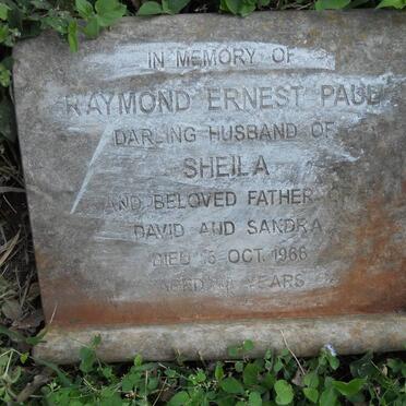 PAUL Ernest Tripp -1958 &amp; Vickers Esther -1932 :: PAUL Raymond Ernest -1966 &amp; Sheila -1998