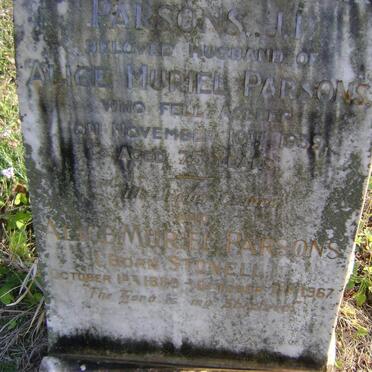 PARSONS Edward Seymour -1959 &amp; Alice Muriel STONELL 1889-1967