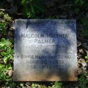 PALMER Malcolm Matthew 1936-1979