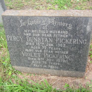 PICKERING Percy Dunstan -1962 &amp; Violet -1970