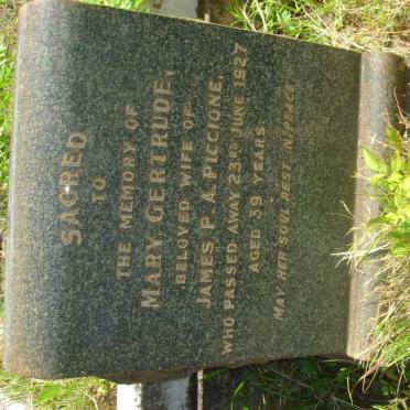 PICCIONE Mary Gertrude -1927