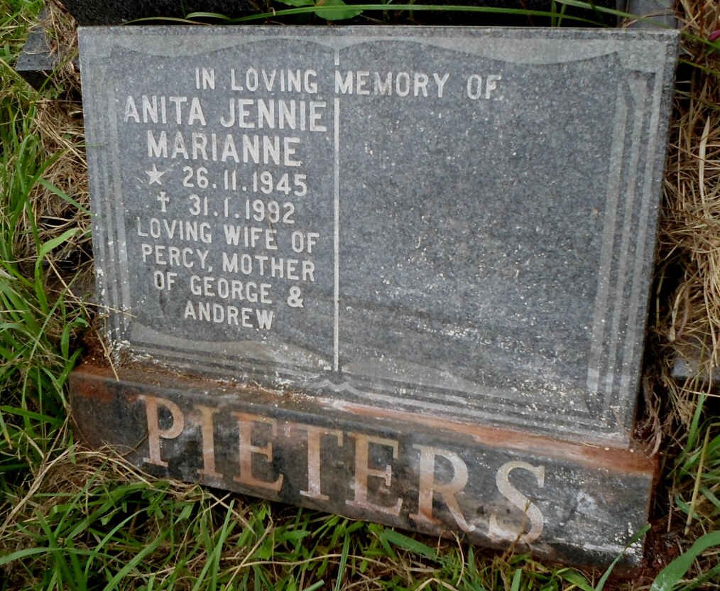 PIETERS Anita Jennie Marianne 1945-1992