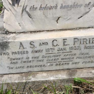 PIRIE Caroline Elizabeth :: PIRIE Agnes -1932 