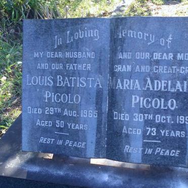  PICOLO Louis Batista -1965 &amp; Maria Adelaide -1993