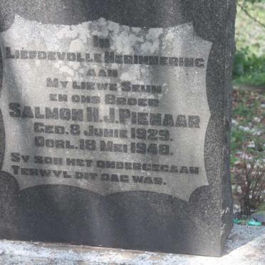 PIENAAR Salmon H.J. 1929-1948