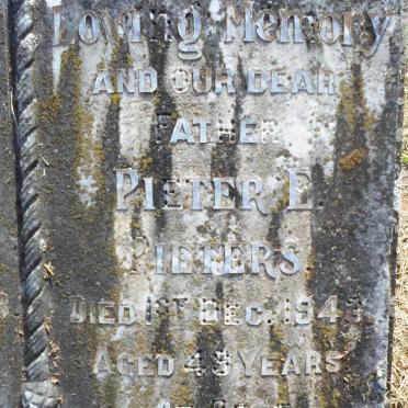 PIETERS Pieter E -1943 &amp; Johanna C. -1953 