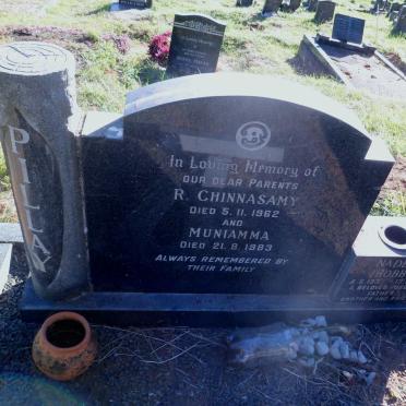 PILLAY Chinnasamy -1962 &amp; PILLAY Muniamma -1983