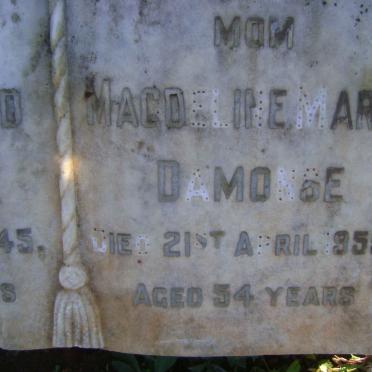 PITT John Richard -1945 &amp; Magdeline Maria DAMONSE -1959