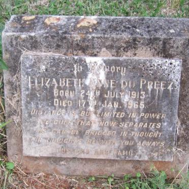 PREEZ Elizabeth Anne, du 1913-1965