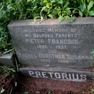 PRETORIUS Pieter Francois 1885-1937 &amp; Rachel Dorothea Susanna 1895-1980