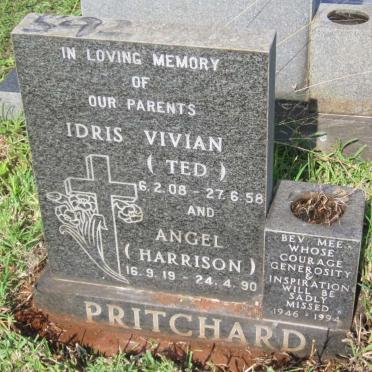 PRITCHARD Idris Vivian 1908-1958 &amp; Angel HARRISON 1919-1990 :: MEE Bev 1946-1994