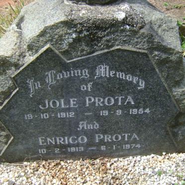 PROTA Enrico 1913-1974 &amp; Jole 1912-1954