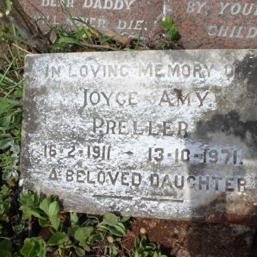 PRELLER Joyce Amy 1911-1971