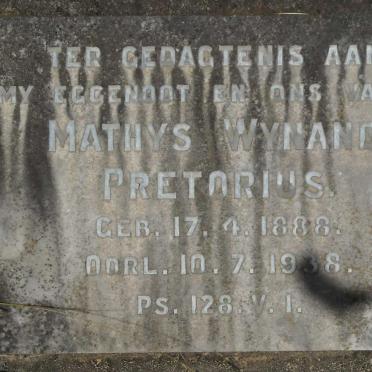 PRETORIUS Mathys Wynand 1888-1938