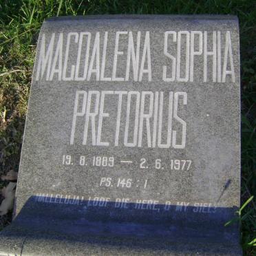 PRETORIUS Magdalena Sophia 1889-1977