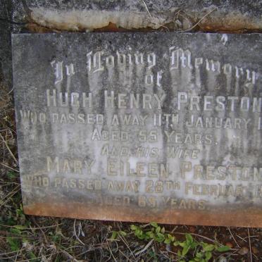PRESTON Hugh Henry -1942 &amp; Mary Eileen -1968
