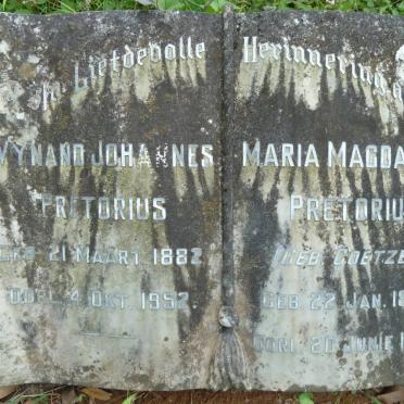 PRETORIUS Wynand Johannes 1882-1952 &amp; Maria Magdalena COETZER 1890-1954