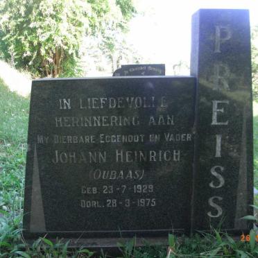 PREISS Johann Heinrich 1929-1975