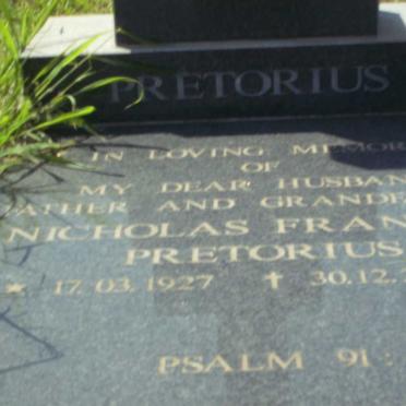 PRETORIUS Nicholas Francois 1927-2002