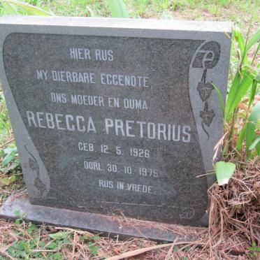 PRETORIUS Rebecca 1926-1975