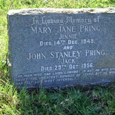 PRING John Stanley -1956 &amp; Mary Jane -1949
