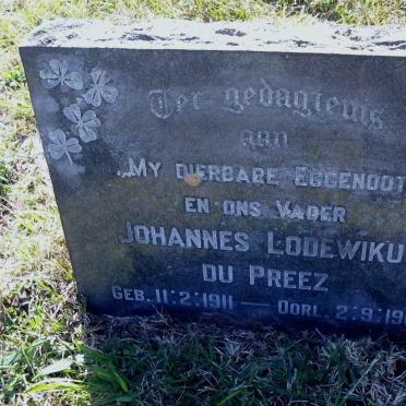 PREEZ Johannes Lodewikus, du 1911-1965