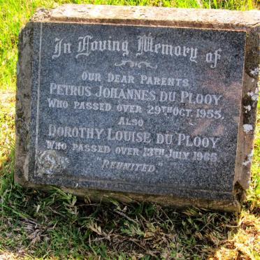 PLOOY Petrus Johannes, du -1955 &amp; Dorothy Louise -1965