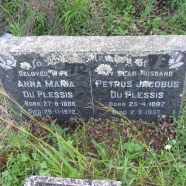 PLESSIS Petrus Jacobus, du 1882-1957 &amp; Anna Maria 1888-1972