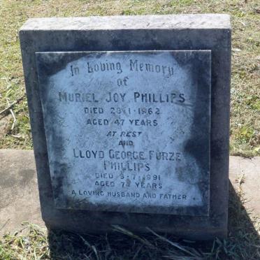 PHILLIPS Lloyd George Furze -1991 &amp; Muriel Joy -1962