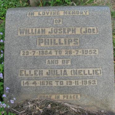 PHILLIPS William Joseph 1884-1952 &amp; Ellen Julia 1876-1953