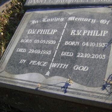 PHILIP D.V. 1939-1993 :: PHILIP R.V. 1937-2003