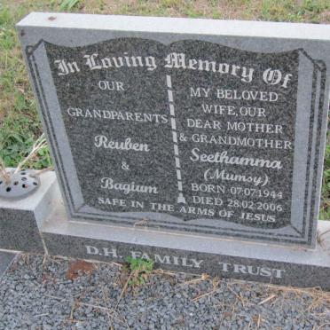 PEDDIAH Seethamma 1944-2006 :: PEDDIAH Reuben &amp; Bagium