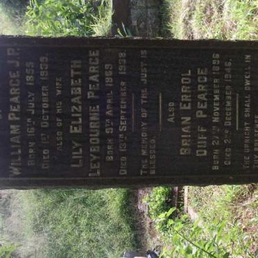 PEARCE William J.P. 1855-1959 &amp; Lily Elizabeth LEYBOURNE 1859-1938 :: PEARCE Brian Duff 1896-1946