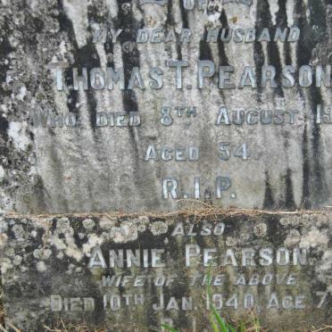 PEARSON Thomas T. -1928 &amp; Annie -1940