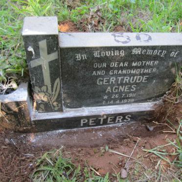 PETERS Gertrude Agnes 1911-1979