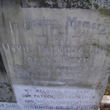 PERN Joseph Desire Maurice, de St. -1980 &amp; Marie Therese Lucy -1951