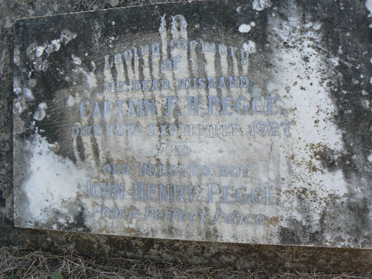 PEGGE F.H. -1927 :: PEGGE John Henry -1923