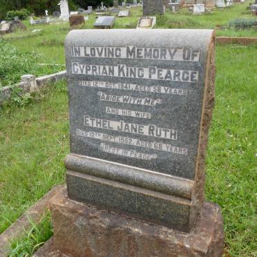 PEARCE Cyprian King -1941 &amp; Ethel Jane Ruth -1952