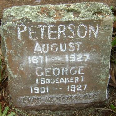 PETERSON August 1871-1927  PETERSON George 1901-1927