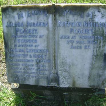 PEACHEY Stephen Beliham -1954 &amp; Joluda Johanna -1950