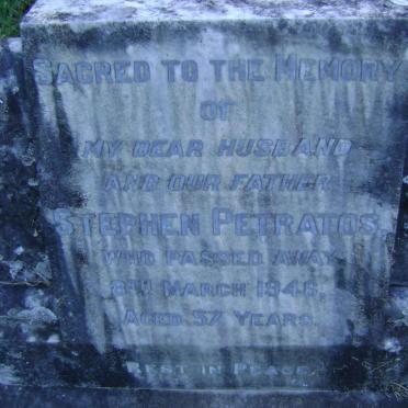 PETRATOS Stephen -1946 &amp; Annie Jacoba -1968